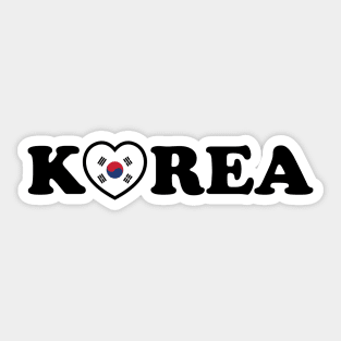 Korea Love Heart Flag Sticker